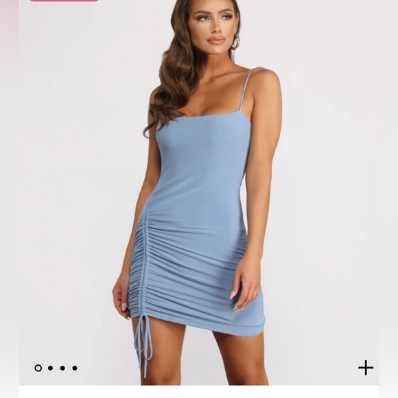 Windsor Ready To Move Square Neck Ruched Mini Dress - Picture 4 of 7